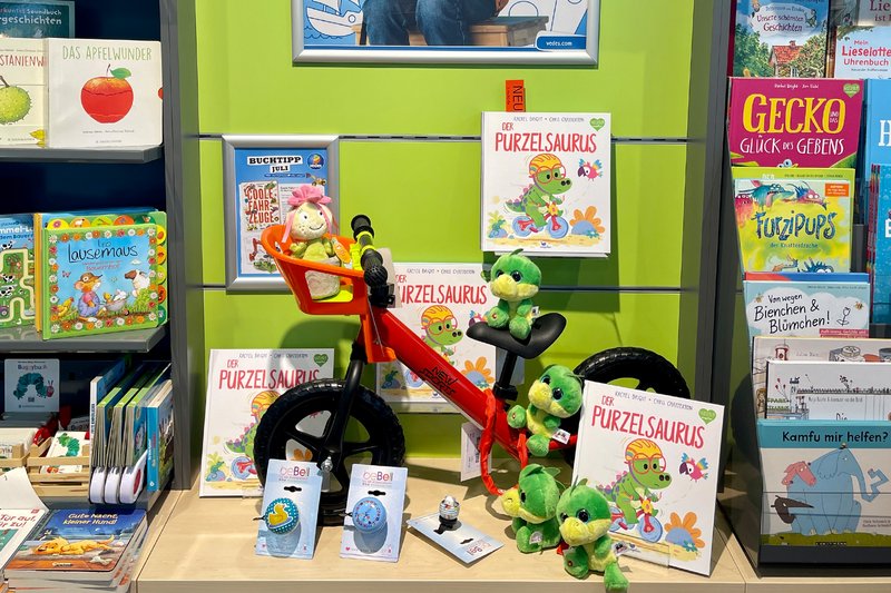 Das Buch des Monats "Purzelsaurus": Eyecatcher als Abverkaufsunterstützung