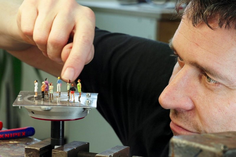 Take a look into the Miniatur Wunderland workshop. Photo: © B14 FILM, TOBIS